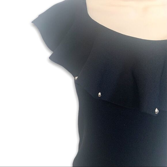 ANTHRO Fred and Sibel Ruffle and Studs Detail Top - Picture 3 of 6